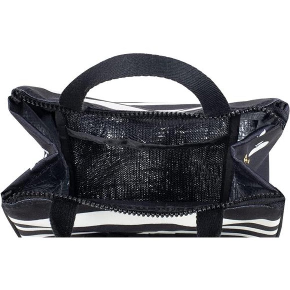 Kate Spade New York Black Portable Soft Cooler Lunch Bag, Thermal Tote with - Picture 5 of 7